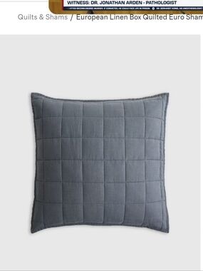 Quince Box Quilt Eurosham Pillow Cover In Nightfall NEW